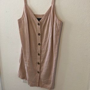 Topshop, pink button down dress, US 4